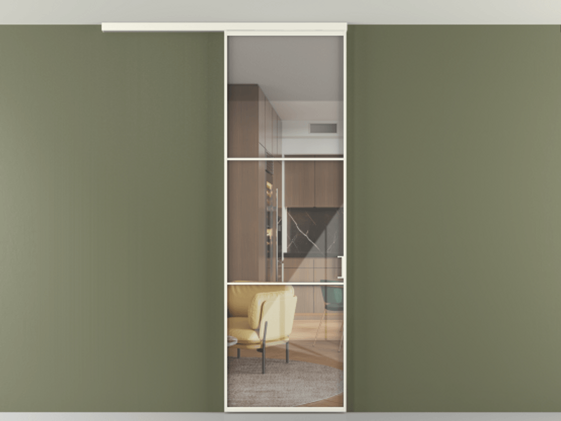 Перегородка Формато вдоль стены на потолок 1 створка АЛПР 040.03 Алюминий жемчужный Рефлективное прозрачное стекло "Стопсол", калёное. Цена 107388 ₽ 1. Полотно 2 шт. (800/2100 мм)
2. Комплект установки раздвижной системы
3. Базовый комплект фурнитуры
4.Ручка Рондо. Фабрика дверей Волховец 8 (800) 551 43 19 Перегородка Формато вдоль стены на потолок 1 створка АЛПР 040.03 Алюминий жемчужный Рефлективное прозрачное стекло "Стопсол", калёное Цена 107388 ₽ | Volhovec