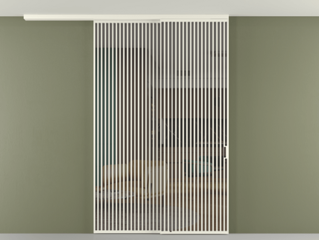 Перегородка Формато вдоль стены на потолок 2 створки с синхронным механизмом АЛПР 040.06 Алюминий жемчужный Прозрачное серое стекло, триплекс. Цена 450456 ₽ 1. Полотно 2 шт. (800/2100 мм)
2. Комплект установки раздвижной системы
3. Базовый комплект фурнитуры
4.Ручка Рондо. Фабрика дверей Волховец 8 (800) 551 43 19 Перегородка Формато вдоль стены на потолок 2 створки с синхронным механизмом АЛПР 040.06 Алюминий жемчужный Прозрачное серое стекло, триплекс Цена 450456 ₽ | Volhovec