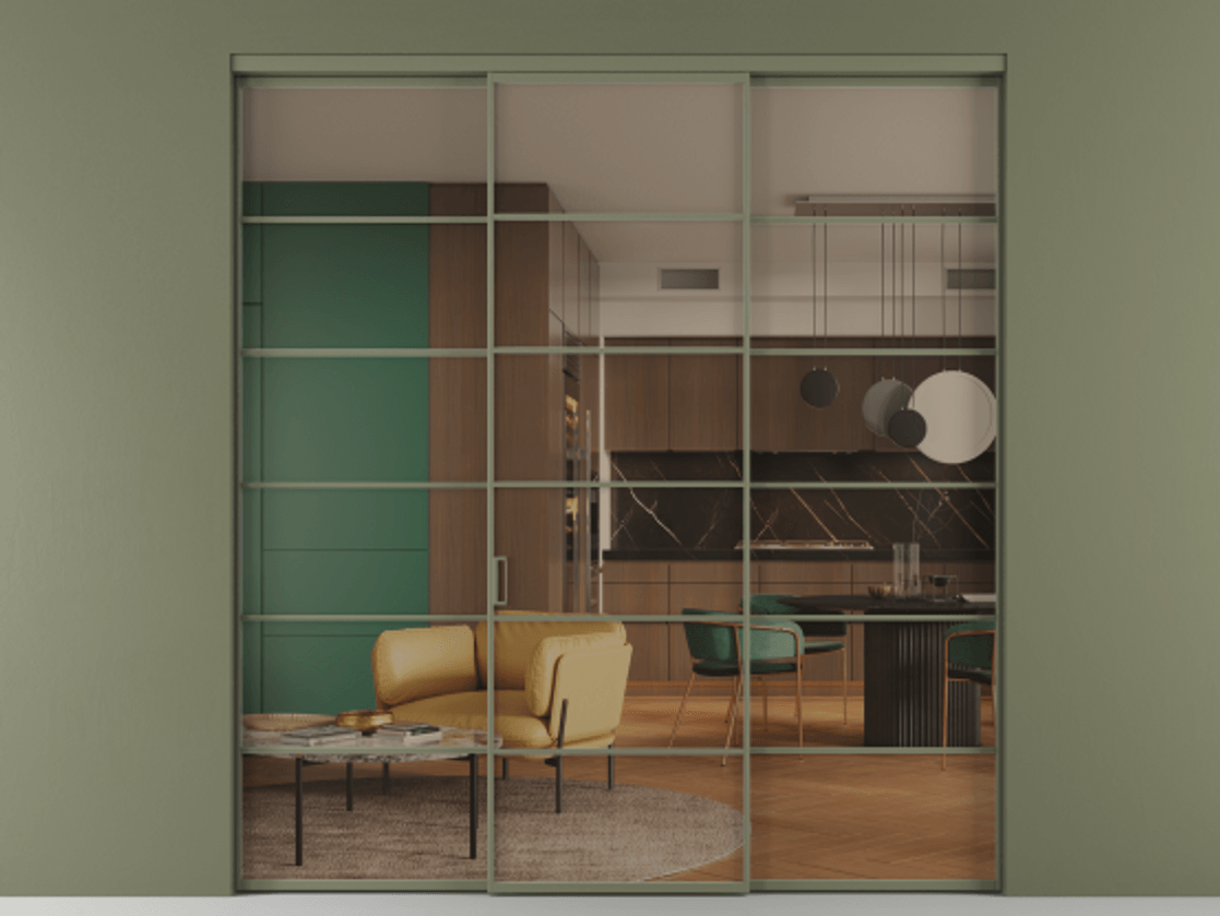 Перегородка Formato внутри проёма 3 створки АЛПР 040.04 Алюминий оливковый тёмный Прозрачное бронзовое стекло, триплекс. Цена 254825 ₽ 1. Полотно 3 шт. (800/2100 мм)
2. Комплект установки раздвижной системы
3. Базовый комплект фурнитуры
4.Ручка RONDO. Фабрика дверей Волховец 8 (800) 551 43 19 Перегородка Formato внутри проёма 3 створки АЛПР 040.04 Алюминий оливковый тёмный Прозрачное бронзовое стекло, триплекс Цена 254825 ₽ | Volhovec