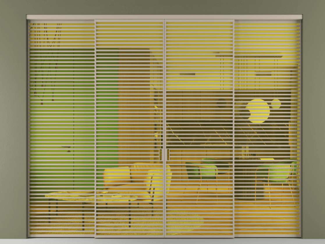 Перегородка Формато внутри проёма 4 створки АЛПР 040.07 Алюминий бисквитный Прозрачное жёлтое стекло, триплекс. Цена 616100 ₽ 1. Полотно 4 шт. (800/2100 мм)
2. Комплект установки раздвижной системы
3. Базовый комплект фурнитуры
4.Ручка RONDO. Фабрика дверей Волховец 8 (800) 551 43 19 Перегородка Формато внутри проёма 4 створки АЛПР 040.07 Алюминий бисквитный Прозрачное жёлтое стекло, триплекс Цена 616100 ₽ | Volhovec