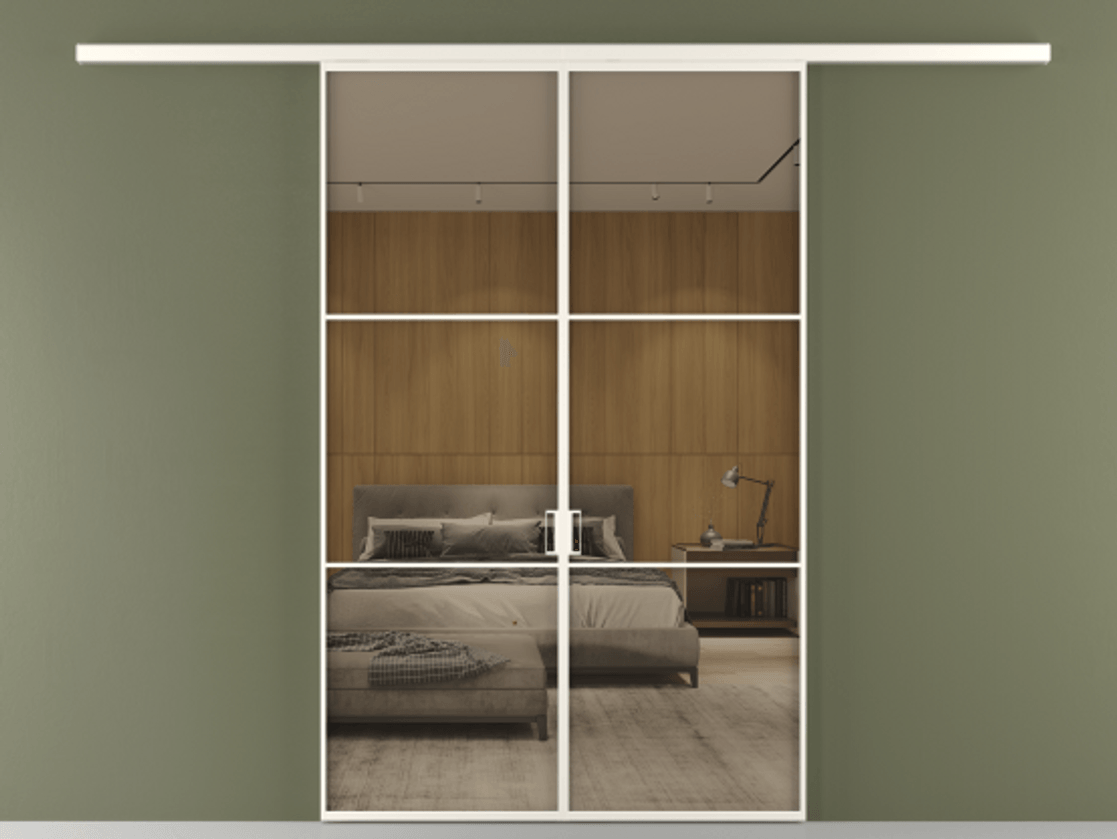 Перегородка Формато вдоль стены 2 створки АЛПР 040.03 Алюминий пудровый белый Рефлективное бронзовое стекло "Стопсол", калёное. Цена 215760 ₽ 1. Полотно 2 шт. (800/2100 мм)
2. Комплект установки раздвижной системы
3. Базовый комплект фурнитуры
4.Ручка Рондо. Фабрика дверей Волховец 8 (800) 551 43 19 Перегородка Формато вдоль стены 2 створки АЛПР 040.03 Алюминий пудровый белый Рефлективное бронзовое стекло "Стопсол", калёное Цена 215760 ₽ | Volhovec