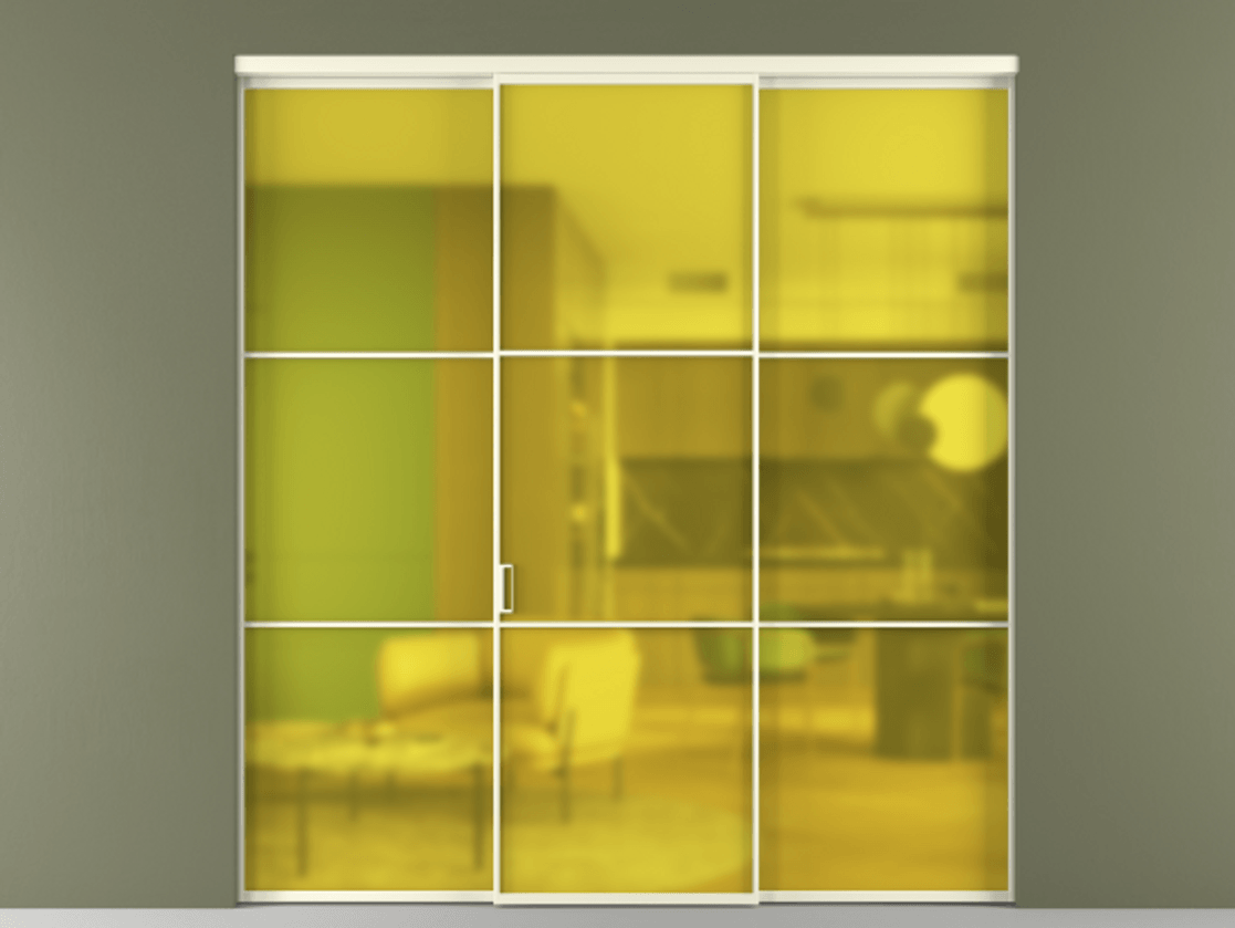 Перегородка Формато внутри проёма 3 створки АЛПР 040.03 Алюминий молочно-белый Сатинированное жёлтое стекло, триплекс. Цена 237275 ₽ 1. Полотно 3 шт. (800/2100 мм)
2. Комплект установки раздвижной системы
3. Базовый комплект фурнитуры
4.Ручка Рондо. Фабрика дверей Волховец 8 (800) 551 43 19 Перегородка Формато внутри проёма 3 створки АЛПР 040.03 Алюминий молочно-белый Сатинированное жёлтое стекло, триплекс Цена 237275 ₽ | Volhovec