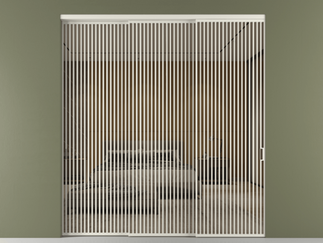 Перегородка Formato внутри проёма телескопик синхро 2 АЛПР 040.06 Алюминий Белый Рефлективное бронзовое стекло "Stopsol", калёное, 6 мм. Скрытый короб БЕЛ Цена 638200 ₽ 1. Полотно 3 шт.  (800/2100 мм)
2. Комплект установки раздвижной системы
3. Базовый комплект фурнитуры
4. Комплект фурнитуры телескопик синхро-2
5.Ручка RONDO
. Фабрика дверей Волховец 8 (800) 551 43 19  Перегородка Formato внутри проёма телескопик синхро 2 АЛПР 040.06 Алюминий Белый Рефлективное бронзовое стекло "Stopsol", калёное, 6 мм Цена 638200 ₽  | Volhovec