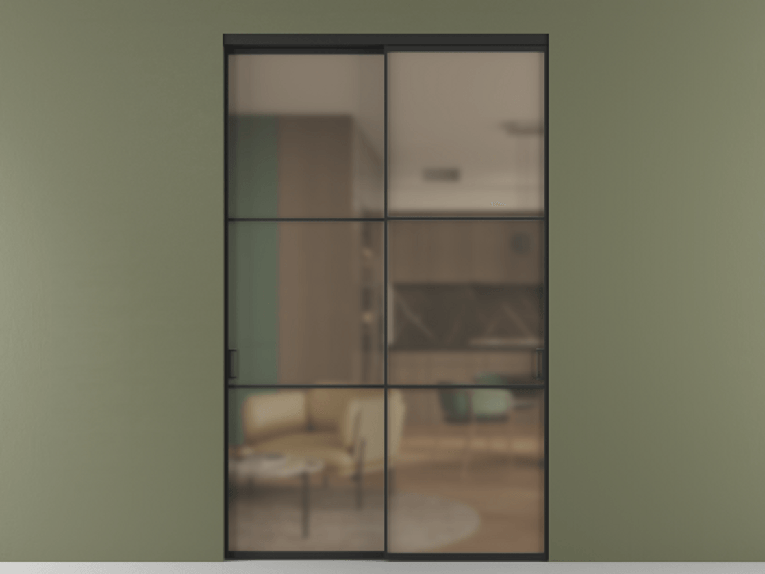 Перегородка Formato внутри проёма двустворчатая АЛПР 040.03 Алюминий Черный Сатинированное бронзовое стекло, триплекс, 6 мм. Скрытый короб ЧЕР Цена 189400 ₽ 1. Полотно 2 шт. (800/2100 мм)
2. Комплект установки раздвижной системы
3. Базовый комплект фурнитуры
4.Ручка RONDO. Фабрика дверей Волховец 8 (800) 551 43 19 Перегородка Formato внутри проёма двустворчатая АЛПР 040.03 Алюминий Черный Сатинированное бронзовое стекло, триплекс, 6 мм Цена 189400 ₽ | Volhovec