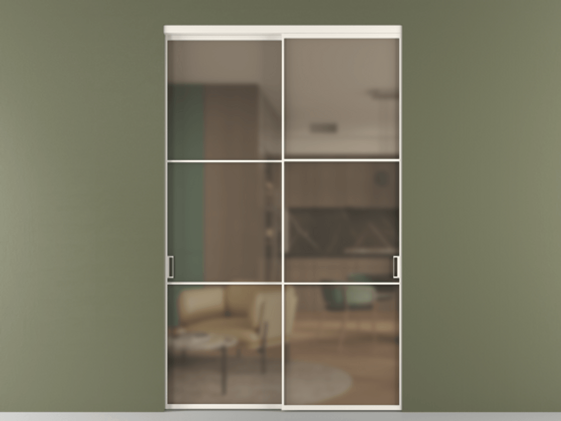 Перегородка Формато внутри проёма 2 створки АЛПР 040.03 Алюминий пудровый белый Сатинированное бронзовое стекло, триплекс. Цена 424750 ₽ 1. Полотно 2 шт. (800/2100 мм)
2. Комплект установки раздвижной системы
3. Базовый комплект фурнитуры
4.Ручка Рондо. Фабрика дверей Волховец 8 (800) 551 43 19 Перегородка Формато внутри проёма 2 створки АЛПР 040.03 Алюминий пудровый белый Сатинированное бронзовое стекло, триплекс Цена 424750 ₽ | Volhovec