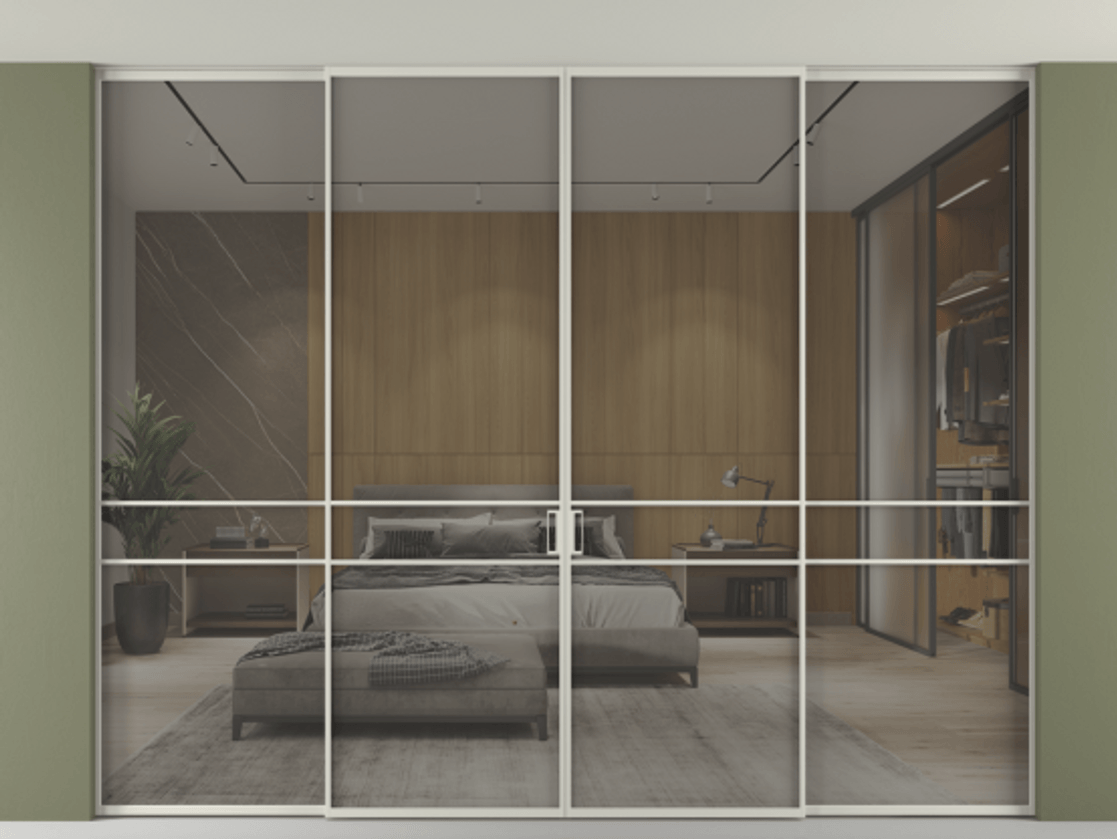 Перегородка Формато внутри проёма скрытое крепление в потолок 4 створки АЛПР 040.02 Алюминий тёплый серый Рефлективное серое стекло "Стопсол", калёное. Цена 555140 ₽ 1. Полотно 4 шт. (800/2100 мм)
2. Комплект установки раздвижной системы
3. Базовый комплект фурнитуры
4.Ручка Рондо. Фабрика дверей Волховец 8 (800) 551 43 19 Перегородка Формато внутри проёма скрытое крепление в потолок 4 створки АЛПР 040.02 Алюминий тёплый серый Рефлективное серое стекло "Стопсол", калёное Цена 555140 ₽ | Volhovec