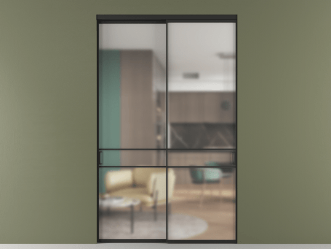 Перегородка Formato внутри проёма двустворчатая АЛПР 040.02 Алюминий Черный Сатинированное стекло "Matelux Crystal Vision", калёное, 6 мм, матовое, каленое 6 мм. Скрытый короб ЧЕР Цена 205400 ₽ 1. Полотно 2 шт.  (800/2100 мм)
2. Комплект установки раздвижной системы
3. Базовый комплект фурнитуры
4.Ручка RONDO. Фабрика дверей Волховец 8 (800) 551 43 19  Перегородка Formato внутри проёма двустворчатая АЛПР 040.02 Алюминий Черный Сатинированное стекло "Matelux Crystal Vision", калёное, 6 мм, матовое, каленое 6 мм Цена 205400 ₽  | Volhovec