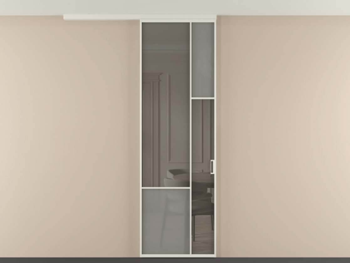 Перегородка Мозаик вдоль стены на потолок 1 створка АЛПР 041.12 Алюминий Белый Сатинированное серое стекло, триплекс, 6 мм + Прозрачное серое стекло, триплекс. Скрытый короб БЕЛ Цена 129560 ₽ . Фабрика дверей Волховец 8 (800) 551 43 19 Перегородка Мозаик вдоль стены на потолок 1 створка АЛПР 041.12 Алюминий Белый Сатинированное серое стекло, триплекс, 6 мм + Прозрачное серое стекло, триплекс Цена 129560 ₽ | Volhovec