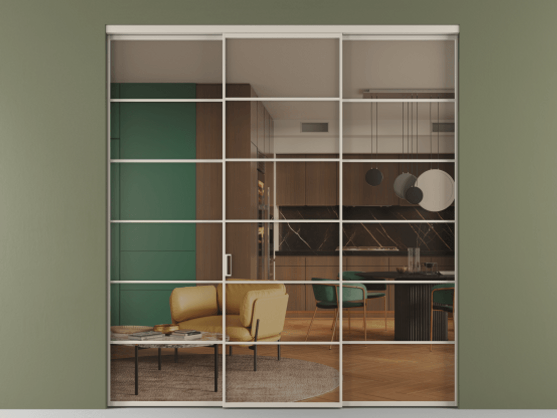 Перегородка Формато внутри проёма 3 створки АЛПР 040.04 Алюминий светло-бежевый Прозрачное бронзовое стекло, триплекс. Цена 254825 ₽ 1. Полотно 3 шт. (800/2100 мм)
2. Комплект установки раздвижной системы
3. Базовый комплект фурнитуры
4.Ручка Рондо. Фабрика дверей Волховец 8 (800) 551 43 19 Перегородка Формато внутри проёма 3 створки АЛПР 040.04 Алюминий светло-бежевый Прозрачное бронзовое стекло, триплекс Цена 254825 ₽ | Volhovec