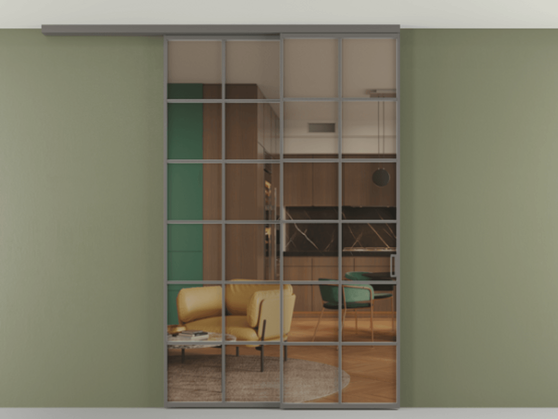 Перегородка Формато вдоль стены на потолок 2 створки с синхронным механизмом АЛПР 040.05 Алюминий классический серый Прозрачное бронзовое стекло, триплекс. Цена 291704 ₽ 1. Полотно 2 шт. (800/2100 мм)
2. Комплект установки раздвижной системы
3. Базовый комплект фурнитуры
4.Ручка Рондо. Фабрика дверей Волховец 8 (800) 551 43 19 Перегородка Формато вдоль стены на потолок 2 створки с синхронным механизмом АЛПР 040.05 Алюминий классический серый Прозрачное бронзовое стекло, триплекс Цена 291704 ₽ | Volhovec