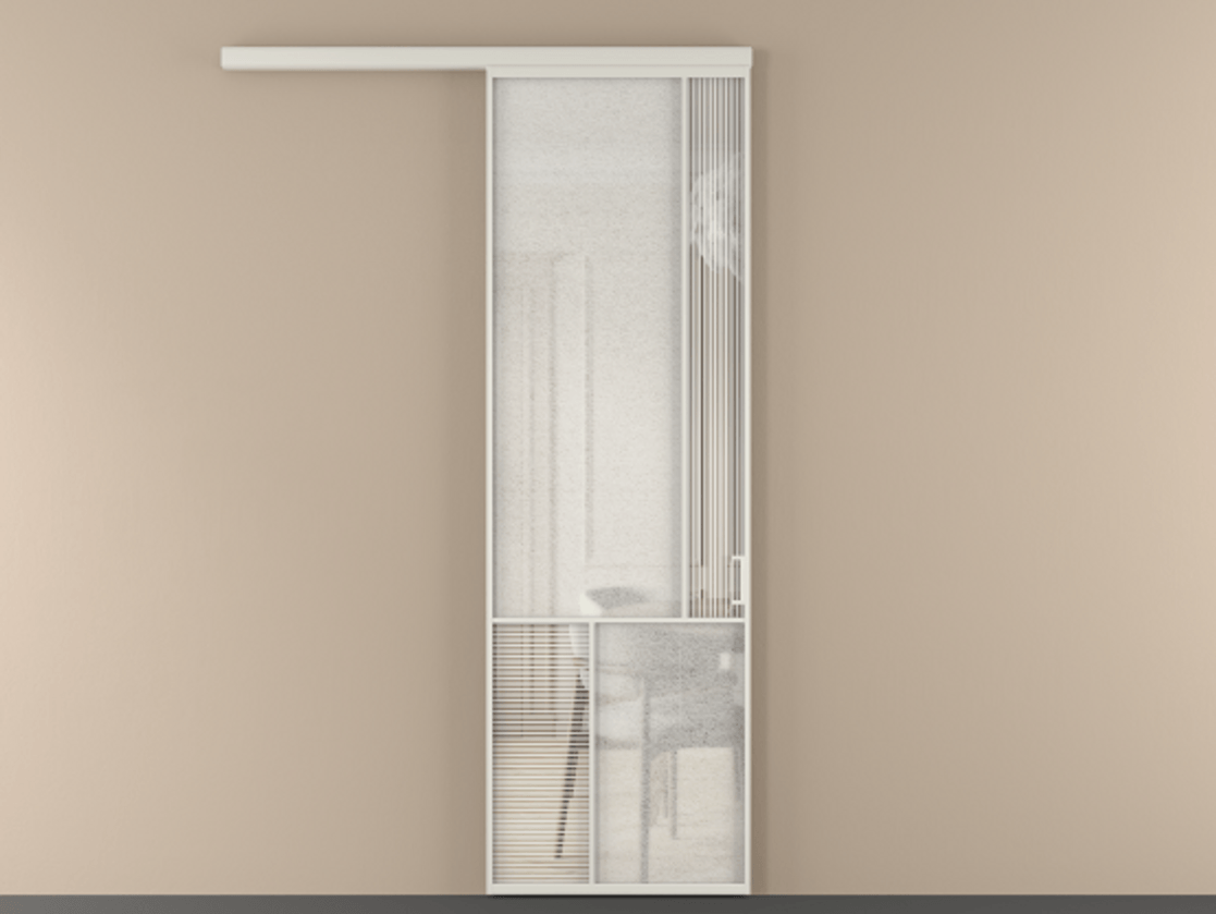 Перегородка Мозаик вдоль стены 1 створка АЛПР 041.21 Алюминий Белый Рифлёное стекло "Дюна", триплекс, 6 мм + Фактурное стекло "Лёд", триплекс. Скрытый короб БЕЛ Цена 139390 ₽ . Фабрика дверей Волховец 8 (800) 551 43 19 Перегородка Мозаик вдоль стены 1 створка АЛПР 041.21 Алюминий Белый Рифлёное стекло "Дюна", триплекс, 6 мм + Фактурное стекло "Лёд", триплекс Цена 139390 ₽ | Volhovec