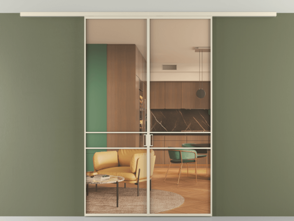 Дверь межкомнатная New Перегородка Formato вдоль стены на потолок двустворчатая АЛПР 040.02 Алюминий бежево-серый Прозрачное оранжевое стекло, триплекс, 6мм Цена 207280 1. Полотно 2 шт. (800/2100 мм)
2. Комплект установки раздвижной системы
3. Базовый комплект фурнитуры
4.Ручка RONDO
. Фабрика дверей Волховец 8 (800) 551 43 19 Межкомнатная дверь New Перегородка Formato вдоль стены на потолок двустворчатая АЛПР 040.02 Алюминий бежево-серый Прозрачное оранжевое стекло, триплекс, 6мм Цена 207280 | Volhovec