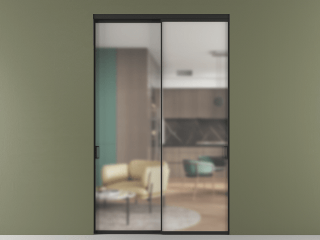 Перегородка Formato внутри проёма двустворчатая АЛПР 040.01 Алюминий Черный Сатинированное стекло "Matelux Crystal Vision", калёное, 6 мм, матовое, каленое 6 мм. Скрытый короб ЧЕР Цена 195600 ₽ 1. Полотно 2 шт.  (800/2100 мм)
2. Комплект установки раздвижной системы
3. Базовый комплект фурнитуры
4.Ручка RONDO. Фабрика дверей Волховец 8 (800) 551 43 19  Перегородка Formato внутри проёма двустворчатая АЛПР 040.01 Алюминий Черный Сатинированное стекло "Matelux Crystal Vision", калёное, 6 мм, матовое, каленое 6 мм Цена 195600 ₽  | Volhovec