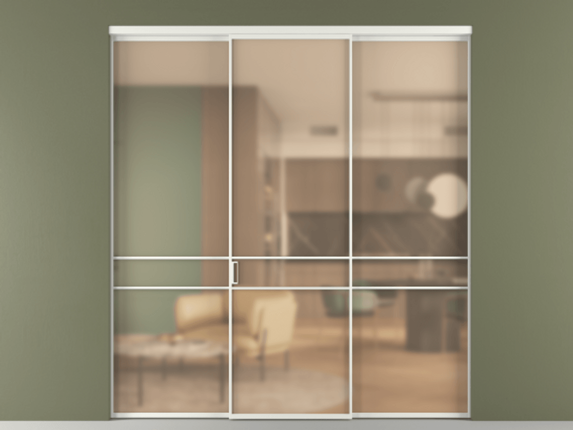 Перегородка Formato внутри проёма 3 створки АЛПР 040.02 Алюминий светло-серый Сатинированное оранжевое стекло, триплекс. Цена 293600 ₽ 1. Полотно 3 шт. (800/2100 мм)
2. Комплект установки раздвижной системы
3. Базовый комплект фурнитуры
4.Ручка RONDO. Фабрика дверей Волховец 8 (800) 551 43 19 Перегородка Formato внутри проёма 3 створки АЛПР 040.02 Алюминий светло-серый Сатинированное оранжевое стекло, триплекс Цена 293600 ₽ | Volhovec