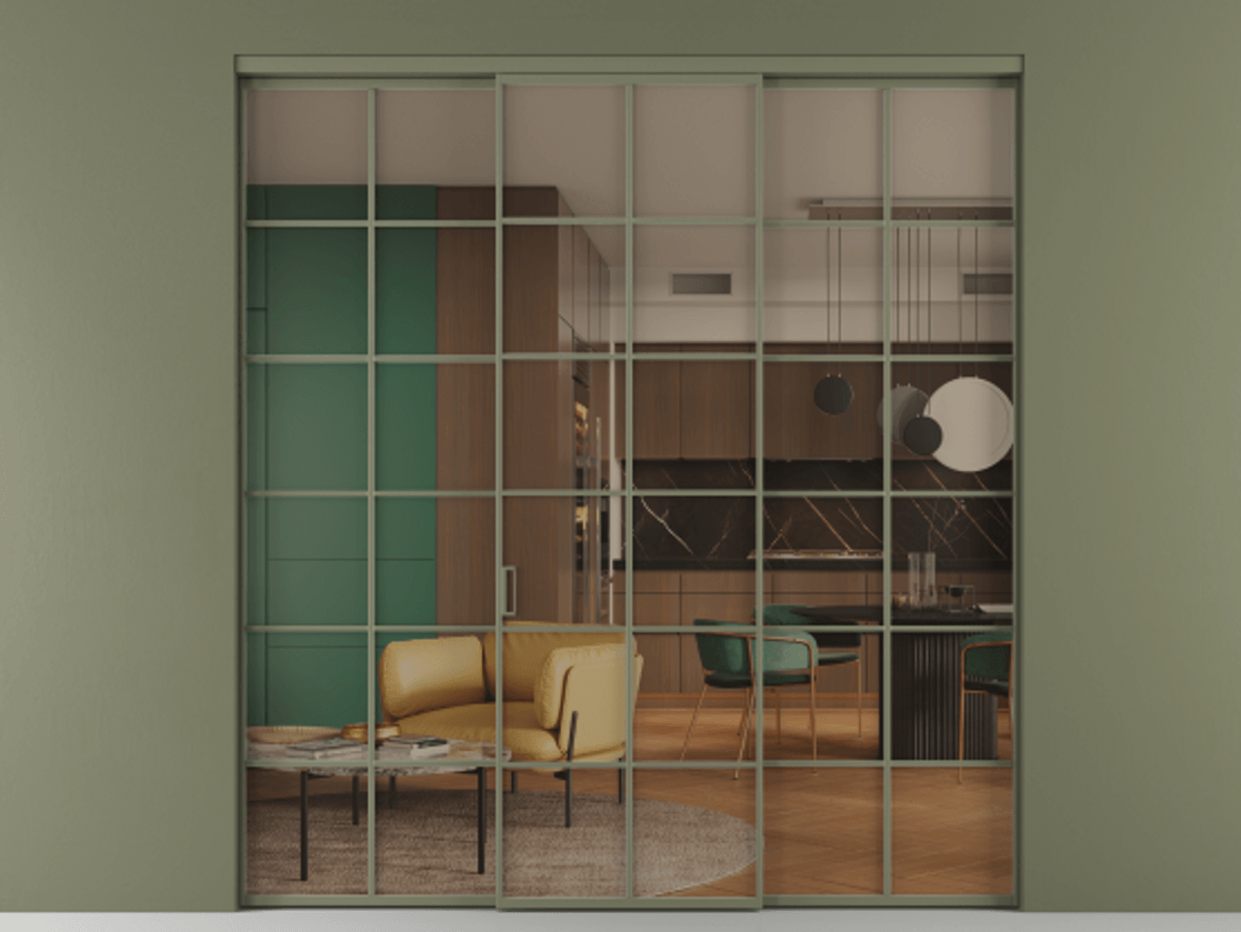 Перегородка Формато внутри проёма 3 створки АЛПР 040.05 Алюминий оливковый тёмный Прозрачное бронзовое стекло, триплекс. Цена 254825 ₽ 1. Полотно 3 шт. (800/2100 мм)
2. Комплект установки раздвижной системы
3. Базовый комплект фурнитуры
4.Ручка Рондо. Фабрика дверей Волховец 8 (800) 551 43 19 Перегородка Формато внутри проёма 3 створки АЛПР 040.05 Алюминий оливковый тёмный Прозрачное бронзовое стекло, триплекс Цена 254825 ₽ | Volhovec