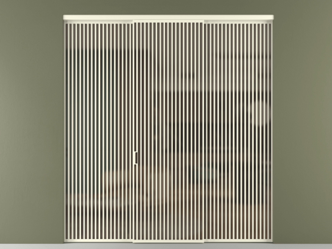 Перегородка Формато внутри проёма 3 створки АЛПР 040.06 Алюминий молочно-белый Сатинированное бронзовое стекло, триплекс. Цена 457775 ₽ 1. Полотно 3 шт. (800/2100 мм)
2. Комплект установки раздвижной системы
3. Базовый комплект фурнитуры
4.Ручка Рондо. Фабрика дверей Волховец 8 (800) 551 43 19 Перегородка Формато внутри проёма 3 створки АЛПР 040.06 Алюминий молочно-белый Сатинированное бронзовое стекло, триплекс Цена 457775 ₽ | Volhovec