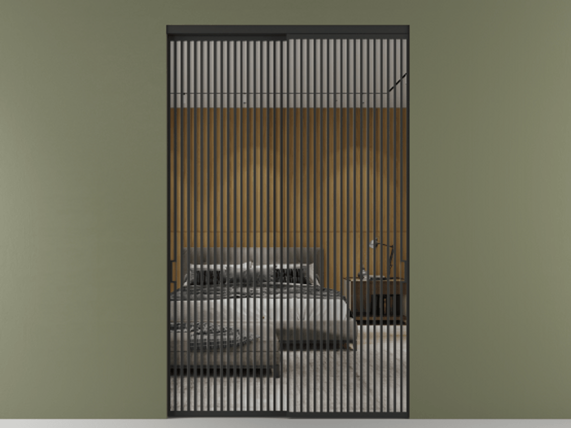 Перегородка Formato внутри проёма двустворчатая АЛПР 040.06 Алюминий Черный Двустороннее зеркало, триплекс , триплекс 6 мм. Скрытый короб ЧЕР Цена 560880 ₽ 1. Полотно 2 шт. (800/2100 мм)
2. Комплект установки раздвижной системы
3. Базовый комплект фурнитуры
4.Ручка RONDO. Фабрика дверей Волховец 8 (800) 551 43 19 Перегородка Formato внутри проёма двустворчатая АЛПР 040.06 Алюминий Черный Двустороннее зеркало, триплекс , триплекс 6 мм Цена 560880 ₽ | Volhovec