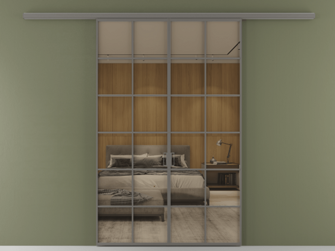 Перегородка Формато вдоль стены 2 створки АЛПР 040.05 Алюминий классический серый Рефлективное бронзовое стекло "Стопсол", калёное. Цена 264600 ₽ 1. Полотно 2 шт. (800/2100 мм)
2. Комплект установки раздвижной системы
3. Базовый комплект фурнитуры
4.Ручка Рондо. Фабрика дверей Волховец 8 (800) 551 43 19 Перегородка Формато вдоль стены 2 створки АЛПР 040.05 Алюминий классический серый Рефлективное бронзовое стекло "Стопсол", калёное Цена 264600 ₽ | Volhovec