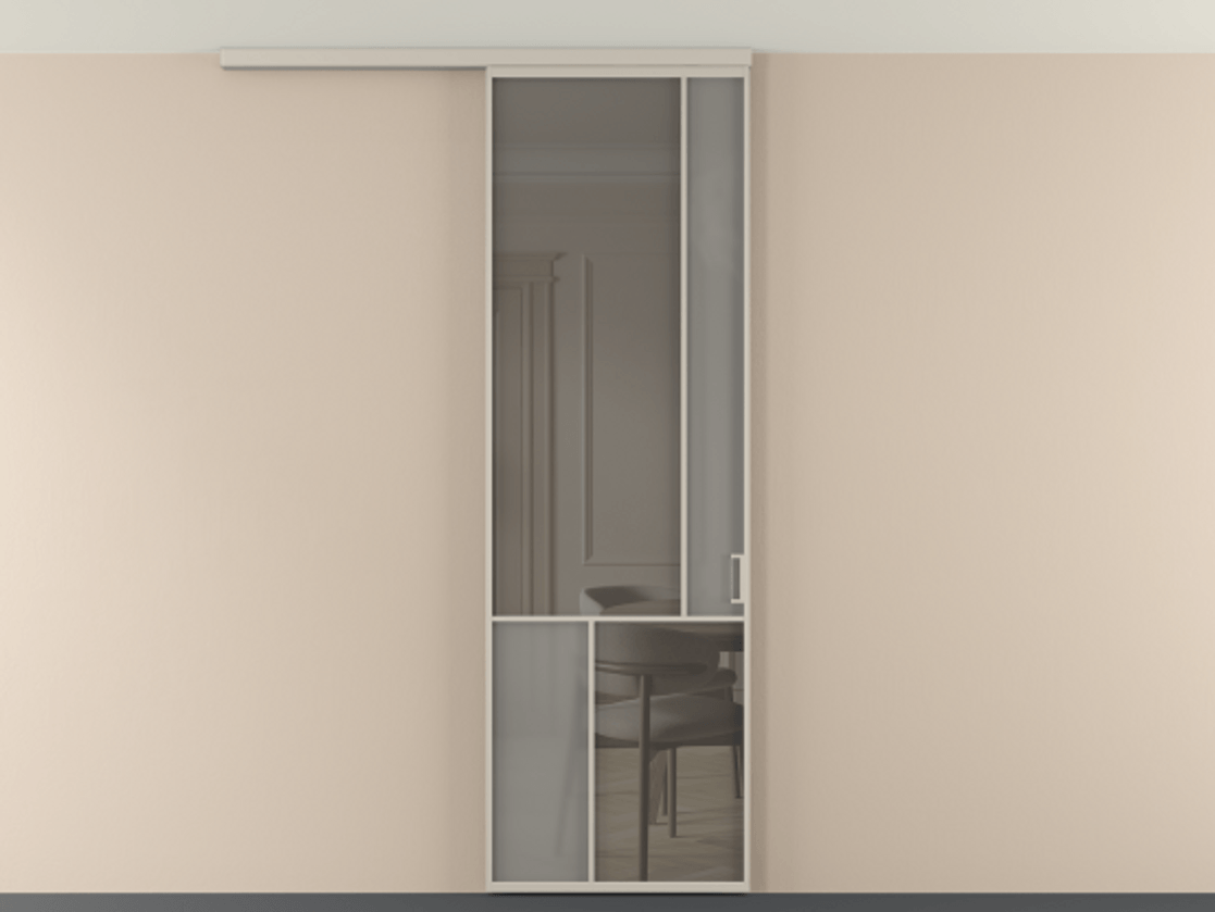 Перегородка Мозаик вдоль стены на потолок 1 створка АЛПР 041.21 Алюминий светло-бежевый Сатинированное серое стекло, триплекс, 6 мм + Прозрачное серое стекло, триплекс. Цена 135040 ₽ . Фабрика дверей Волховец 8 (800) 551 43 19 Перегородка Мозаик вдоль стены на потолок 1 створка АЛПР 041.21 Алюминий светло-бежевый Сатинированное серое стекло, триплекс, 6 мм + Прозрачное серое стекло, триплекс Цена 135040 ₽ | Volhovec