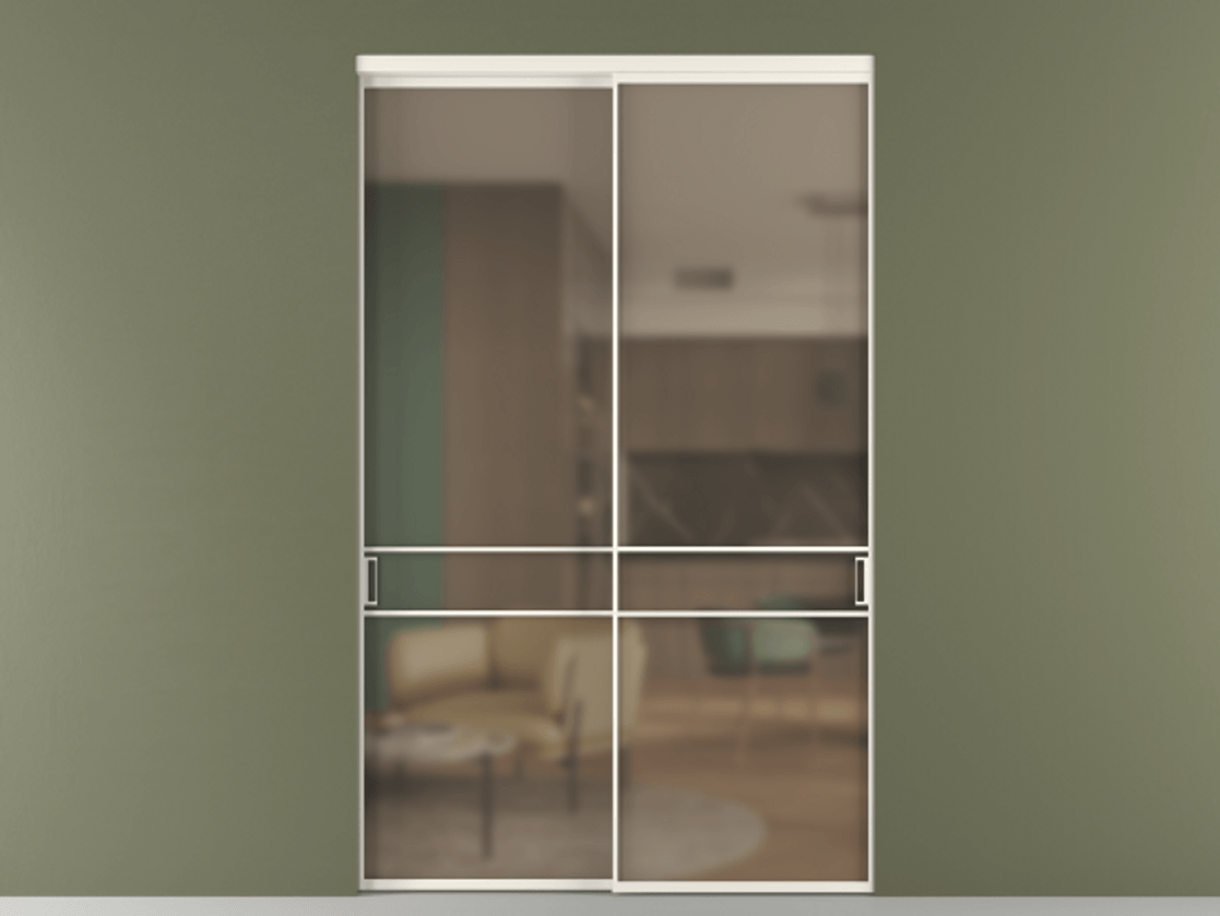 Перегородка Формато внутри проёма 2 створки АЛПР 040.02 Алюминий пудровый белый Сатинированное бронзовое стекло, триплекс. Цена 424750 ₽ 1. Полотно 2 шт. (800/2100 мм)
2. Комплект установки раздвижной системы
3. Базовый комплект фурнитуры
4.Ручка Рондо. Фабрика дверей Волховец 8 (800) 551 43 19 Перегородка Формато внутри проёма 2 створки АЛПР 040.02 Алюминий пудровый белый Сатинированное бронзовое стекло, триплекс Цена 424750 ₽ | Volhovec