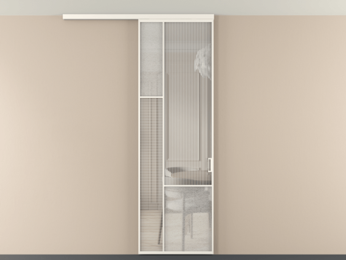 Перегородка Мозаик вдоль стены на потолок 1 створка АЛПР 041.13 Алюминий пудровый белый Рифлёное стекло "Дюна", триплекс, 6 мм + Фактурное стекло "Лёд", триплекс. Цена 143040 ₽ . Фабрика дверей Волховец 8 (800) 551 43 19 Перегородка Мозаик вдоль стены на потолок 1 створка АЛПР 041.13 Алюминий пудровый белый Рифлёное стекло "Дюна", триплекс, 6 мм + Фактурное стекло "Лёд", триплекс Цена 143040 ₽ | Volhovec