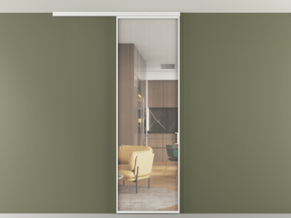 Перегородка Формато вдоль стены на потолок 1 створка АЛПР 040.01 Алюминий белоснежный Рифлёное стекло "Мору", триплекс. Цена 98403 ₽ 1. Полотно 2 шт. (800/2100 мм)
2. Комплект установки раздвижной системы
3. Базовый комплект фурнитуры
4.Ручка Рондо. Фабрика дверей Волховец 8 (800) 551 43 19 Перегородка Формато вдоль стены на потолок 1 створка АЛПР 040.01 Алюминий белоснежный Рифлёное стекло "Мору", триплекс Цена 98403 ₽ | Volhovec