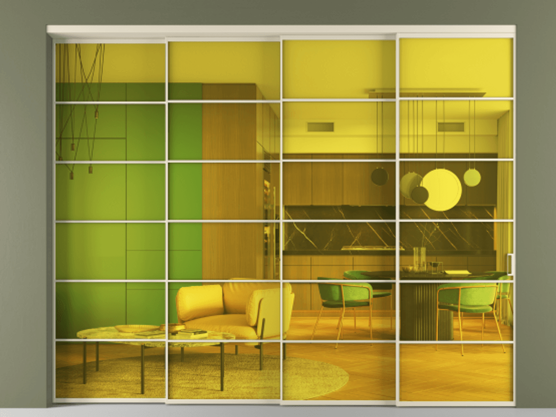 Дверь межкомнатная New Перегородка Formato внутри проёма телескопик синхро 3 АЛПР 040.04 Алюминий бежево-серый Прозрачное жёлтое стекло, триплекс Цена 488680 1. Полотно 4 шт. (800/2100 мм)
2. Комплект установки раздвижной системы
3. Базовый комплект фурнитуры
4. Комплект фурнитуры телескопик синхро-3
5. Ручка RONDO
. Фабрика дверей Волховец 8 (800) 551 43 19 Межкомнатная дверь New Перегородка Formato внутри проёма телескопик синхро 3 АЛПР 040.04 Алюминий бежево-серый Прозрачное жёлтое стекло, триплекс Цена 488680 | Volhovec