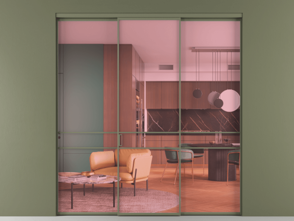 Перегородка Formato внутри проёма 3 створки АЛПР 040.02 Алюминий оливковый тёмный Прозрачное розовое стекло, триплекс. Цена 237275 ₽ 1. Полотно 3 шт. (800/2100 мм)
2. Комплект установки раздвижной системы
3. Базовый комплект фурнитуры
4.Ручка RONDO. Фабрика дверей Волховец 8 (800) 551 43 19 Перегородка Formato внутри проёма 3 створки АЛПР 040.02 Алюминий оливковый тёмный Прозрачное розовое стекло, триплекс Цена 237275 ₽ | Volhovec