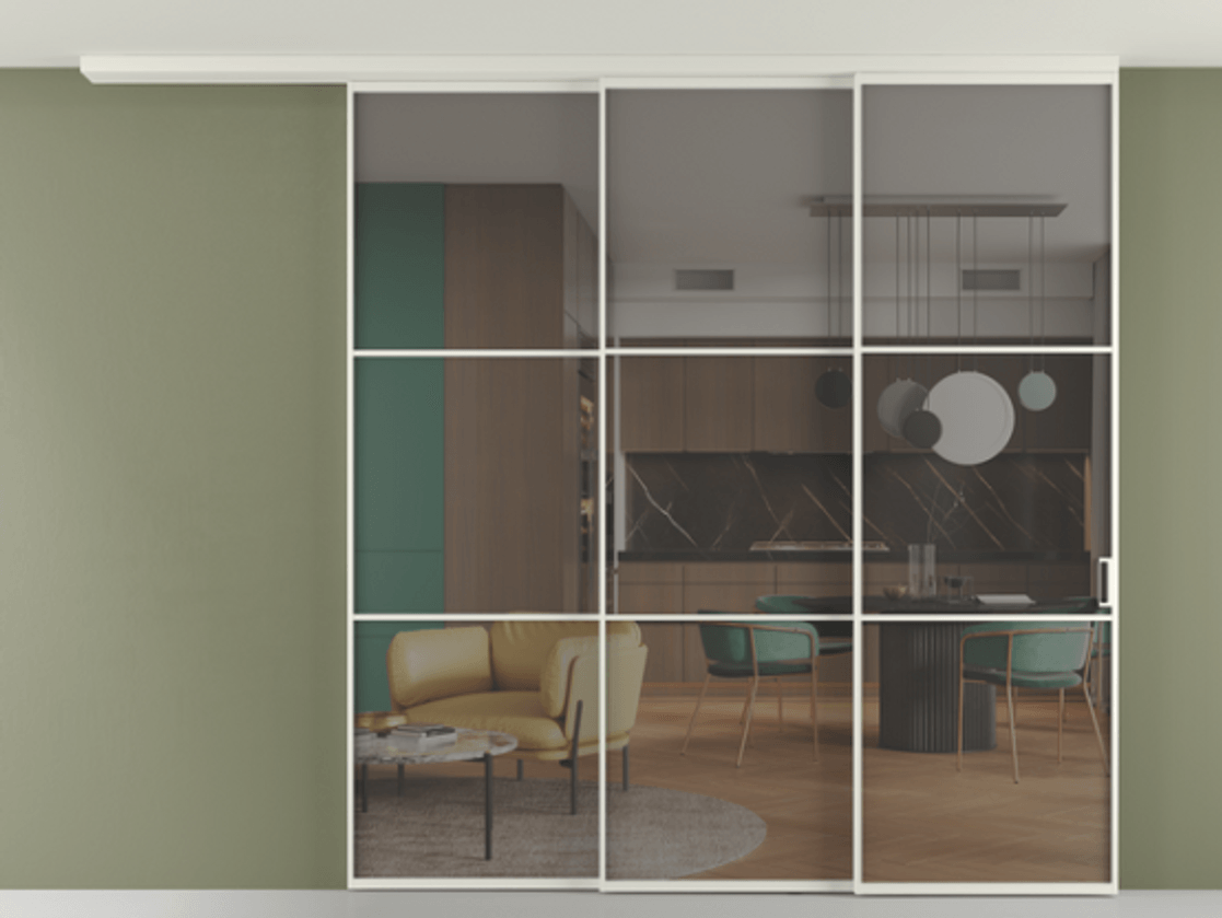 Перегородка Formato вдоль стены на потолок телескопик синхро 3 АЛПР 040.03 Алюминий Белый Прозрачное серое стекло, триплекс. Скрытый короб БЕЛ Цена 396230 ₽ 1. Полотно 2 шт. (800/2100 мм)
2. Комплект установки раздвижной системы
3. Базовый комплект фурнитуры
4.Ручка RONDO
. Фабрика дверей Волховец 8 (800) 551 43 19 Перегородка Formato вдоль стены на потолок телескопик синхро 3 АЛПР 040.03 Алюминий Белый Прозрачное серое стекло, триплекс Цена 396230 ₽ | Volhovec