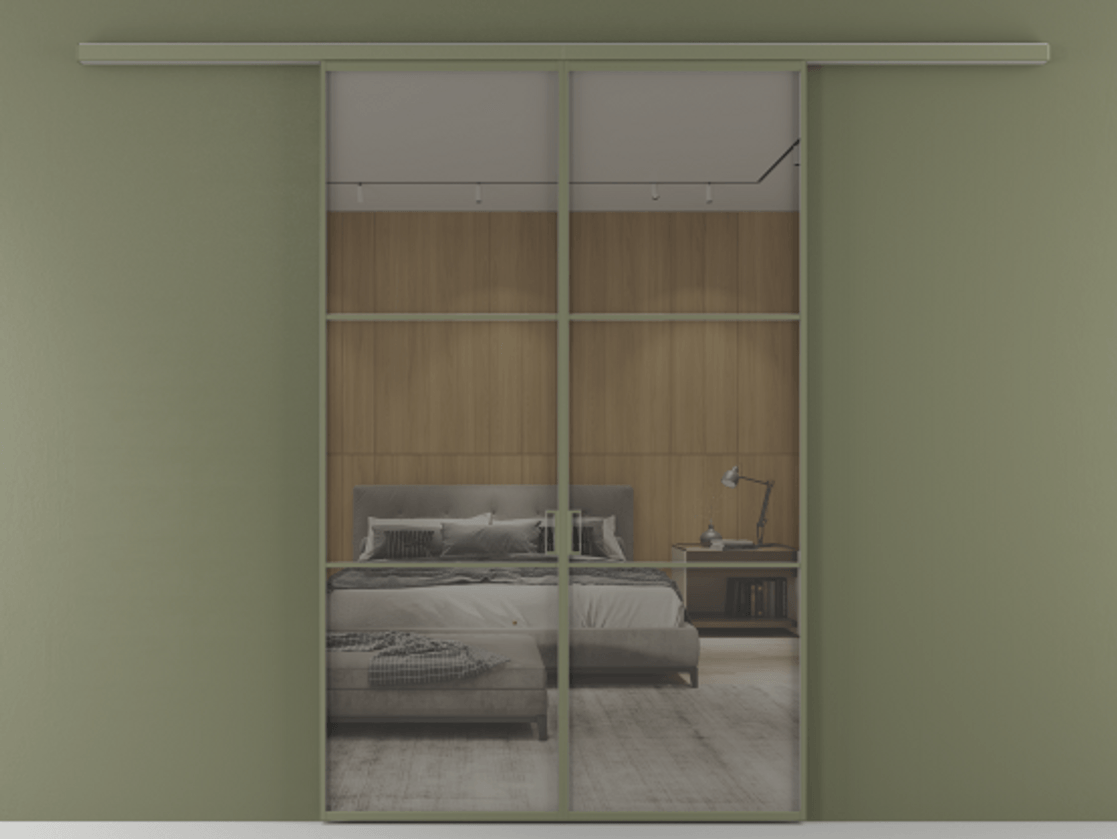 Перегородка Формато вдоль стены 2 створки АЛПР 040.03 Алюминий оливковый тёмный Рефлективное серое стекло "Стопсол", калёное. Цена 249000 ₽ 1. Полотно 2 шт. (800/2100 мм)
2. Комплект установки раздвижной системы
3. Базовый комплект фурнитуры
4.Ручка Рондо. Фабрика дверей Волховец 8 (800) 551 43 19 Перегородка Формато вдоль стены 2 створки АЛПР 040.03 Алюминий оливковый тёмный Рефлективное серое стекло "Стопсол", калёное Цена 249000 ₽ | Volhovec