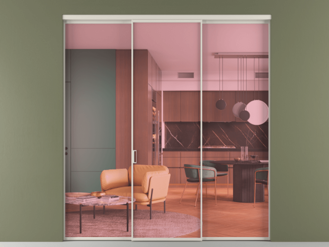 Перегородка Формато внутри проёма 3 створки АЛПР 040.01 Алюминий облачно-серый Прозрачное розовое стекло, триплекс. Цена 225125 ₽ 1. Полотно 3 шт. (800/2100 мм)
2. Комплект установки раздвижной системы
3. Базовый комплект фурнитуры
4.Ручка Рондо. Фабрика дверей Волховец 8 (800) 551 43 19 Перегородка Формато внутри проёма 3 створки АЛПР 040.01 Алюминий облачно-серый Прозрачное розовое стекло, триплекс Цена 225125 ₽ | Volhovec