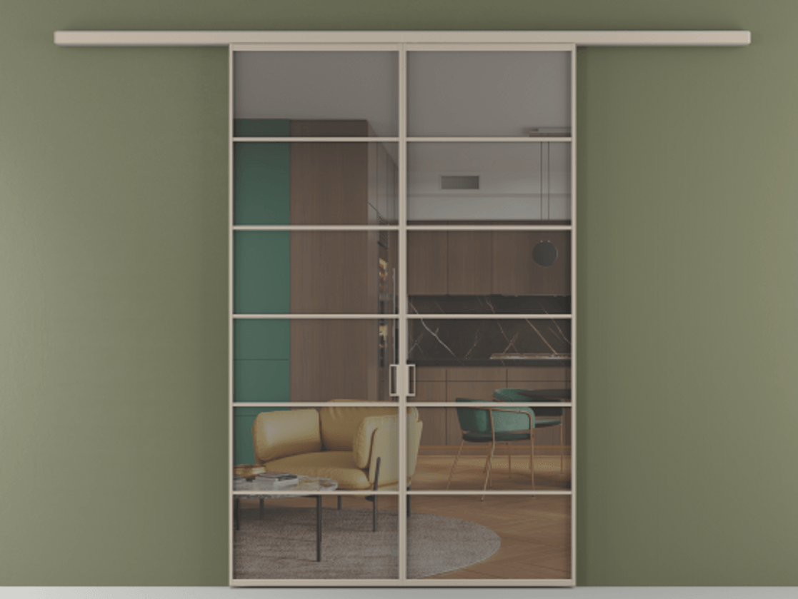 Перегородка Формато вдоль стены 2 створки АЛПР 040.04 Алюминий бисквитный Прозрачное серое стекло, триплекс. Цена 207150 ₽ 1. Полотно 2 шт. (800/2100 мм)
2. Комплект установки раздвижной системы
3. Базовый комплект фурнитуры
4.Ручка Рондо. Фабрика дверей Волховец 8 (800) 551 43 19 Перегородка Формато вдоль стены 2 створки АЛПР 040.04 Алюминий бисквитный Прозрачное серое стекло, триплекс Цена 207150 ₽ | Volhovec