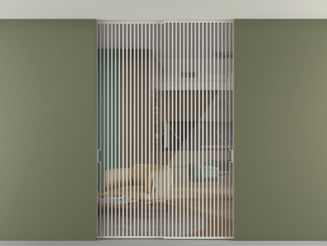 Перегородка Формато внутри проёма скрытое крепление в потолок 2 створки АЛПР 040.06 Алюминий Белый Рефлективное прозрачное стекло "Стопсол", калёное. Скрытый короб БЕЛ Цена 502860 ₽ 1. Полотно 2 шт. (800/2100 мм)
2. Комплект установки раздвижной системы
3. Базовый комплект фурнитуры
4. Ручка Рондо. Фабрика дверей Волховец 8 (800) 551 43 19 Перегородка Формато внутри проёма скрытое крепление в потолок 2 створки АЛПР 040.06 Алюминий Белый Рефлективное прозрачное стекло "Стопсол", калёное Цена 502860 ₽ | Volhovec