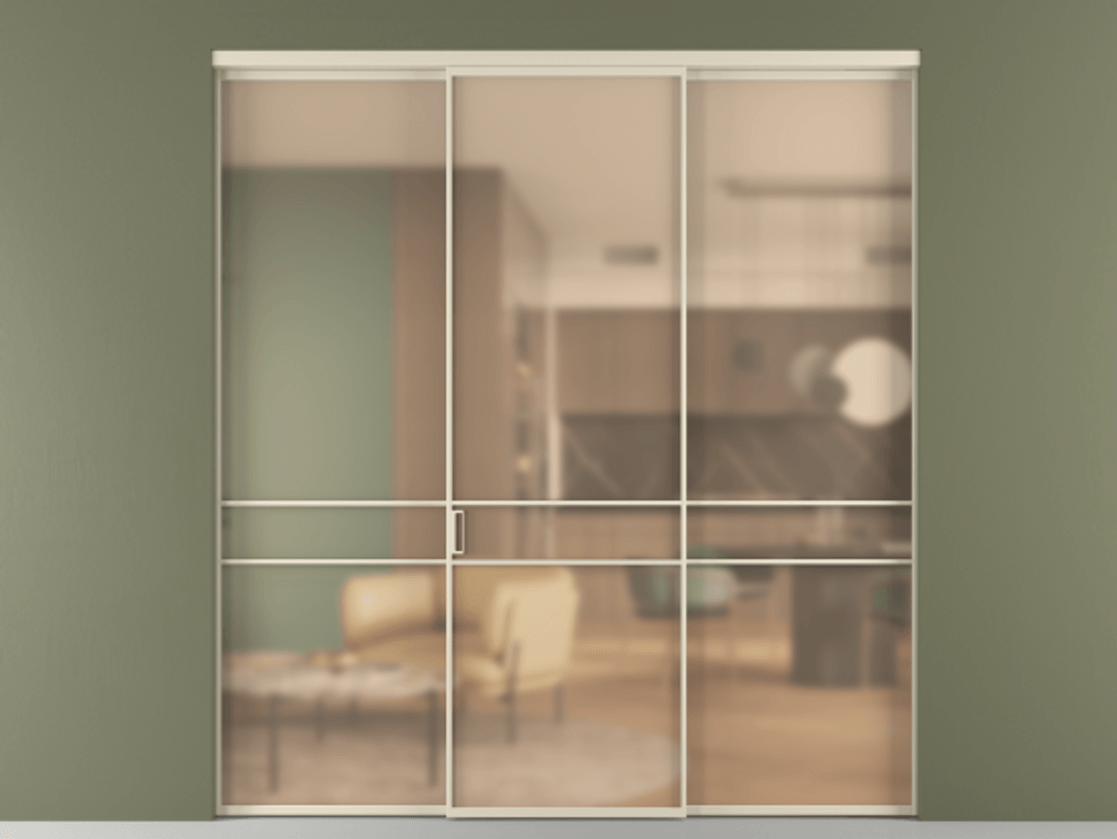 Перегородка Formato внутри проёма 3 створки АЛПР 040.02 Алюминий бежево-серый Сатинированное оранжевое стекло, триплекс. Цена 293600 ₽ 1. Полотно 3 шт. (800/2100 мм)
2. Комплект установки раздвижной системы
3. Базовый комплект фурнитуры
4.Ручка RONDO. Фабрика дверей Волховец 8 (800) 551 43 19 Перегородка Formato внутри проёма 3 створки АЛПР 040.02 Алюминий бежево-серый Сатинированное оранжевое стекло, триплекс Цена 293600 ₽ | Volhovec