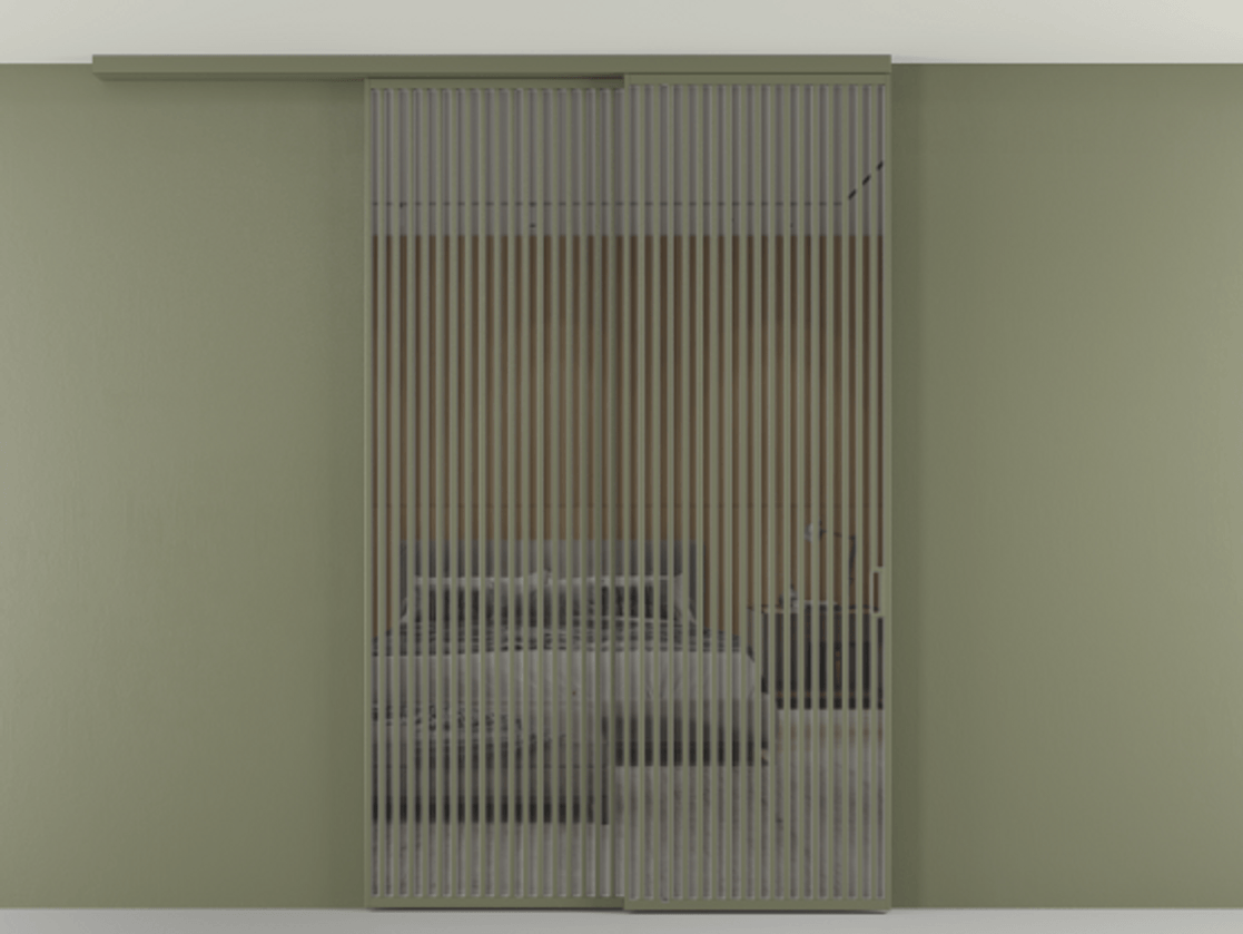 Перегородка Формато вдоль стены на потолок 2 створки с синхронным механизмом АЛПР 040.06 Алюминий оливковый тёмный Рефлективное серое стекло "Стопсол", калёное. Цена 463256 ₽ 1. Полотно 2 шт. (800/2100 мм)
2. Комплект установки раздвижной системы
3. Базовый комплект фурнитуры
4.Ручка Рондо. Фабрика дверей Волховец 8 (800) 551 43 19 Перегородка Формато вдоль стены на потолок 2 створки с синхронным механизмом АЛПР 040.06 Алюминий оливковый тёмный Рефлективное серое стекло "Стопсол", калёное Цена 463256 ₽ | Volhovec