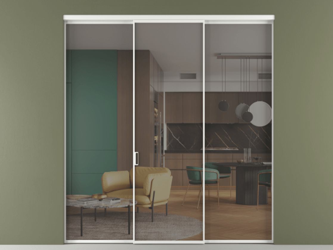 Перегородка Формато внутри проёма 3 створки АЛПР 040.01 Алюминий белоснежный Прозрачное серое стекло, триплекс. Цена 225125 ₽ 1. Полотно 3 шт. (800/2100 мм)
2. Комплект установки раздвижной системы
3. Базовый комплект фурнитуры
4.Ручка Рондо. Фабрика дверей Волховец 8 (800) 551 43 19 Перегородка Формато внутри проёма 3 створки АЛПР 040.01 Алюминий белоснежный Прозрачное серое стекло, триплекс Цена 225125 ₽ | Volhovec