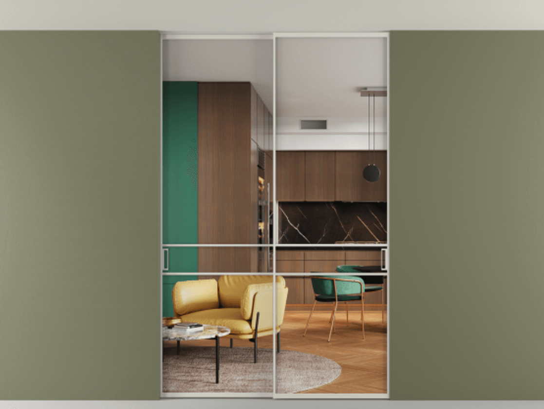 Перегородка Formato внутри проёма скрытое крепление в потолок 2 створки АЛПР 040.02 Алюминий тёплый серый Прозрачное стекло "Crystal Vision", калёное. Цена 305520 ₽ 1. Полотно 2 шт. (800/2100 мм)
2. Комплект установки раздвижной системы
3. Базовый комплект фурнитуры
4. Ручка RONDO. Фабрика дверей Волховец 8 (800) 551 43 19 Перегородка Formato внутри проёма скрытое крепление в потолок 2 створки АЛПР 040.02 Алюминий тёплый серый Прозрачное стекло "Crystal Vision", калёное Цена 305520 ₽ | Volhovec