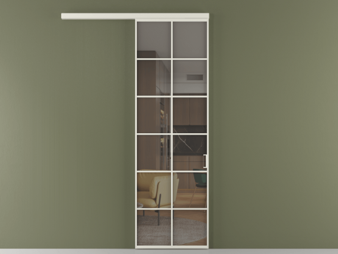 Перегородка Formato вдоль стены одностворчатая АЛПР 040.05 Алюминий Белый Прозрачное серое стекло, триплекс, 6 мм. Скрытый короб БЕЛ Цена 116500 ₽ 1. Полотно (800/2100 мм)
2. Комплект установки раздвижной системы
3. Базовый комплект фурнитуры
4.Ручка RONDO
. Фабрика дверей Волховец 8 (800) 551 43 19 Перегородка Formato вдоль стены одностворчатая АЛПР 040.05 Алюминий Белый Прозрачное серое стекло, триплекс, 6 мм Цена 116500 ₽ | Volhovec