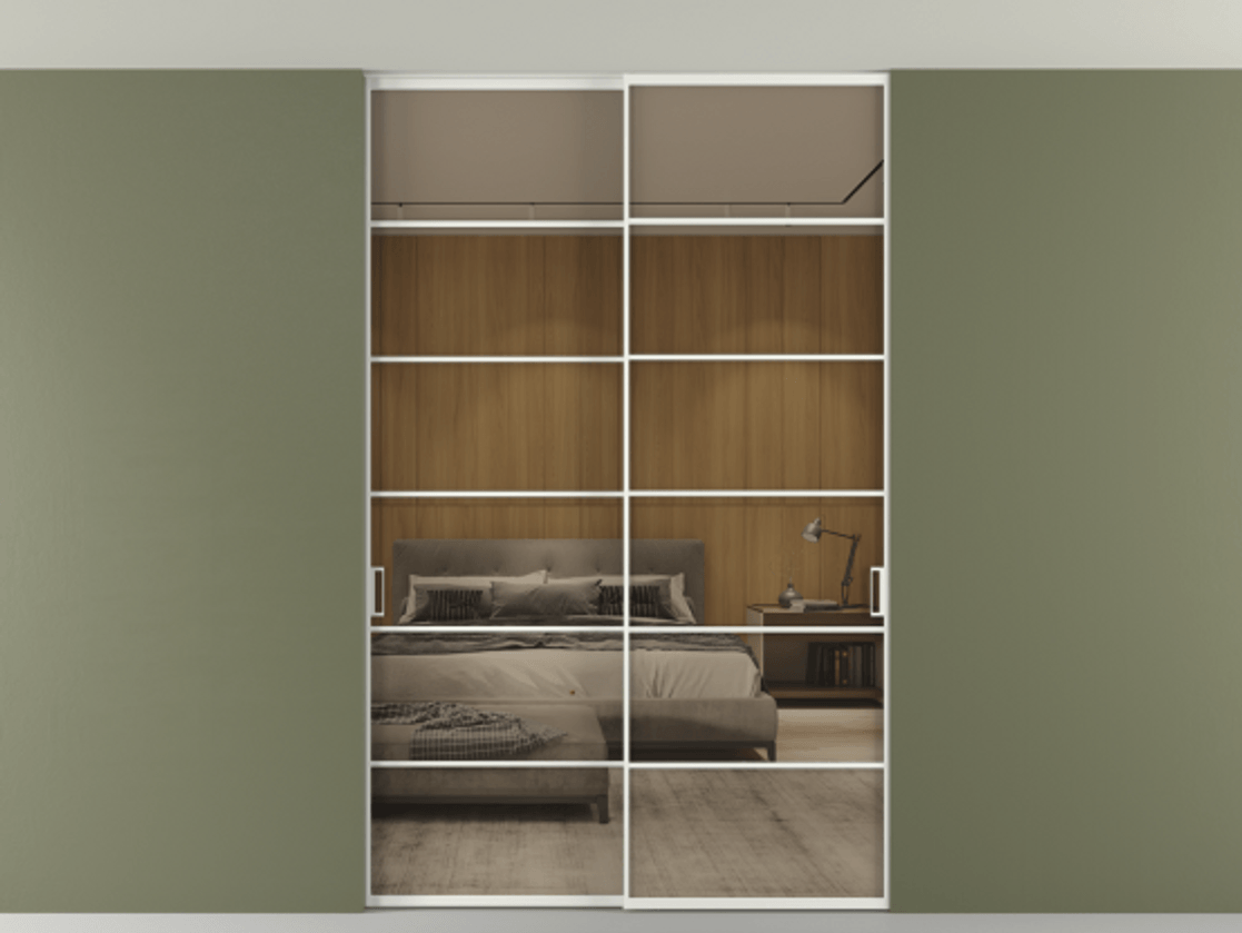 Перегородка Формато внутри проёма скрытое крепление в потолок 2 створки АЛПР 040.04 Алюминий светло-серый Рефлективное бронзовое стекло "Стопсол", калёное. Цена 322680 ₽ 1. Полотно 2 шт. (800/2100 мм)
2. Комплект установки раздвижной системы
3. Базовый комплект фурнитуры
4. Ручка Рондо. Фабрика дверей Волховец 8 (800) 551 43 19 Перегородка Формато внутри проёма скрытое крепление в потолок 2 створки АЛПР 040.04 Алюминий светло-серый Рефлективное бронзовое стекло "Стопсол", калёное Цена 322680 ₽ | Volhovec