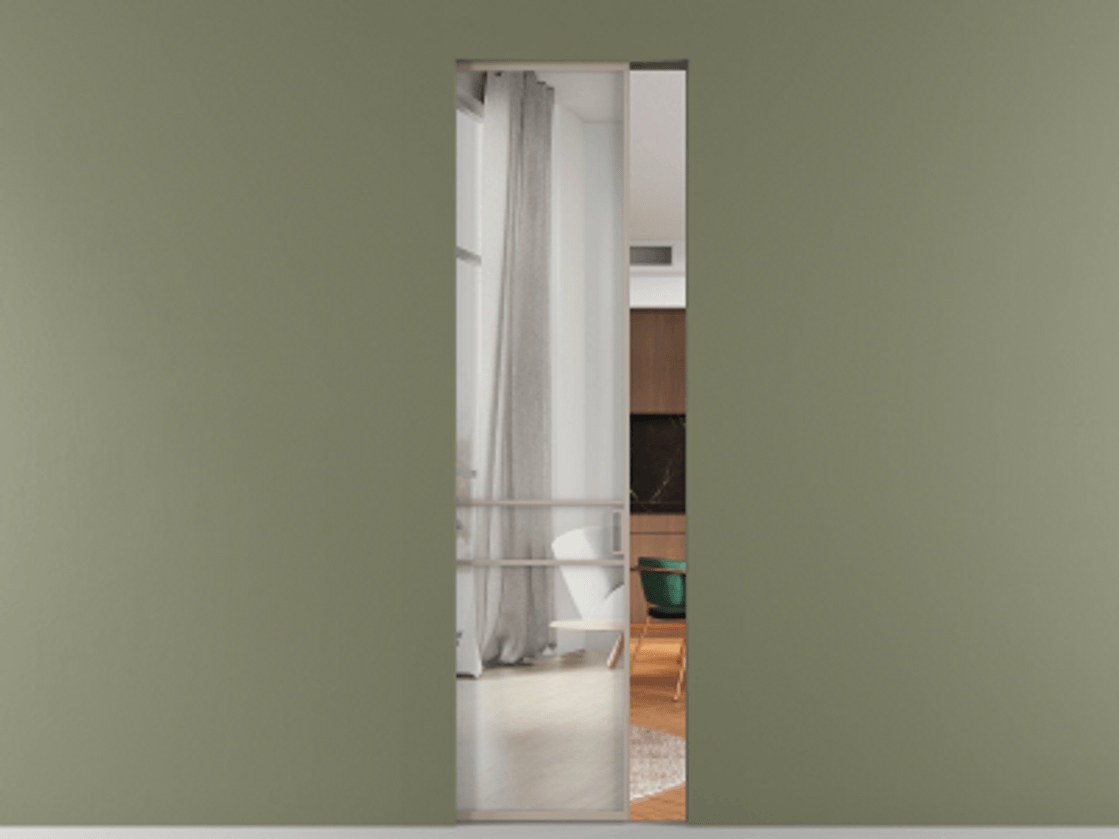 Перегородка Formato скрытый пенал 1 створка АЛПР 040.02 Алюминий бисквитный Двустороннее зеркало, триплекс , триплекс 6 мм. Цена 170400 ₽ . Фабрика дверей Волховец 8 (800) 551 43 19 Перегородка Formato скрытый пенал 1 створка АЛПР 040.02 Алюминий бисквитный Двустороннее зеркало, триплекс , триплекс 6 мм Цена 170400 ₽ | Volhovec