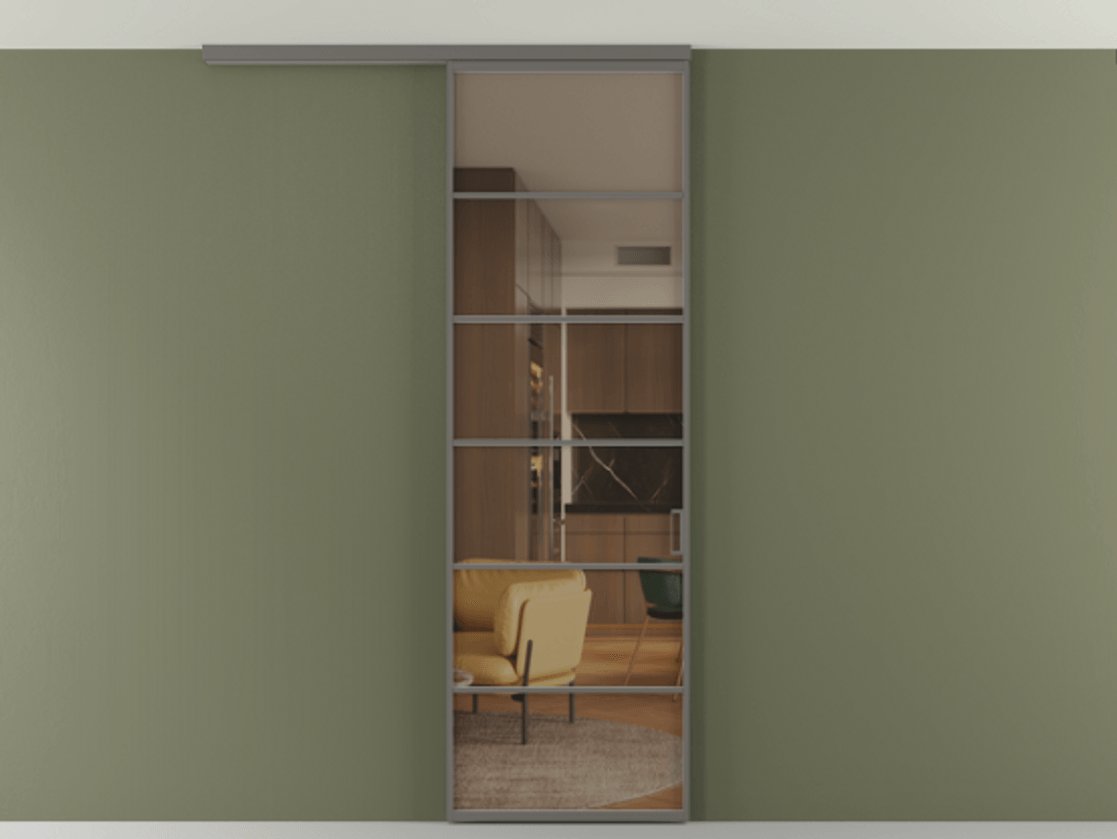 Перегородка Формато вдоль стены на потолок 1 створка АЛПР 040.04 Алюминий классический серый Прозрачное бронзовое стекло, триплекс. Цена 103293 ₽ 1. Полотно 2 шт. (800/2100 мм)
2. Комплект установки раздвижной системы
3. Базовый комплект фурнитуры
4.Ручка Рондо. Фабрика дверей Волховец 8 (800) 551 43 19 Перегородка Формато вдоль стены на потолок 1 створка АЛПР 040.04 Алюминий классический серый Прозрачное бронзовое стекло, триплекс Цена 103293 ₽ | Volhovec