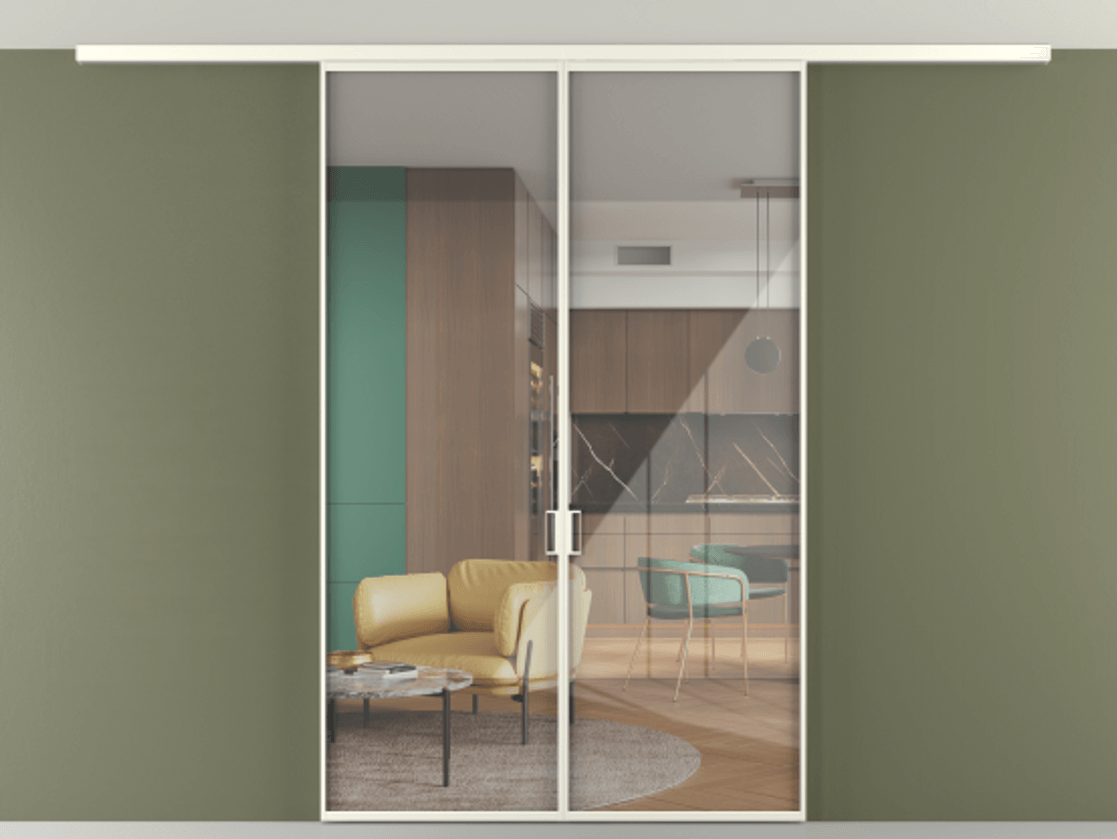 Перегородка Формато вдоль стены на потолок 2 створки АЛПР 040.01 Алюминий жемчужный Рефлективное прозрачное стекло "Стопсол", калёное. Цена 198172 ₽ 1. Полотно 2 шт. (800/2100 мм)
2. Комплект установки раздвижной системы
3. Базовый комплект фурнитуры
4.Ручка Рондо. Фабрика дверей Волховец 8 (800) 551 43 19 Перегородка Формато вдоль стены на потолок 2 створки АЛПР 040.01 Алюминий жемчужный Рефлективное прозрачное стекло "Стопсол", калёное Цена 198172 ₽ | Volhovec