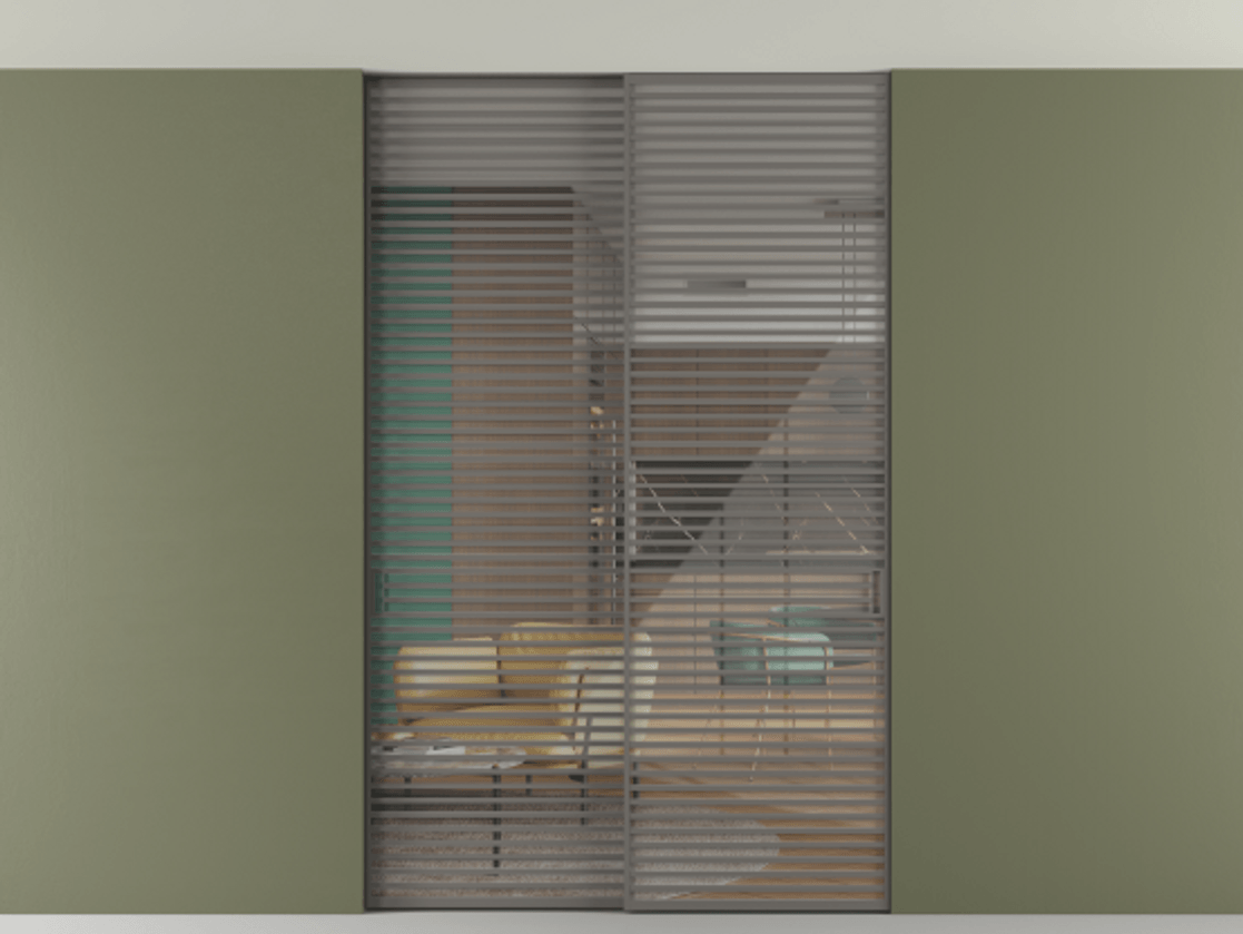 Перегородка Формато внутри проёма скрытое крепление в потолок 2 створки АЛПР 040.07 Алюминий классический серый Рефлективное прозрачное стекло "Стопсол", калёное. Цена 521120 ₽ 1. Полотно 2 шт. (800/2100 мм)
2. Комплект установки раздвижной системы
3. Базовый комплект фурнитуры
4. Ручка RONDO. Фабрика дверей Волховец 8 (800) 551 43 19 Перегородка Формато внутри проёма скрытое крепление в потолок 2 створки АЛПР 040.07 Алюминий классический серый Рефлективное прозрачное стекло "Стопсол", калёное Цена 521120 ₽ | Volhovec