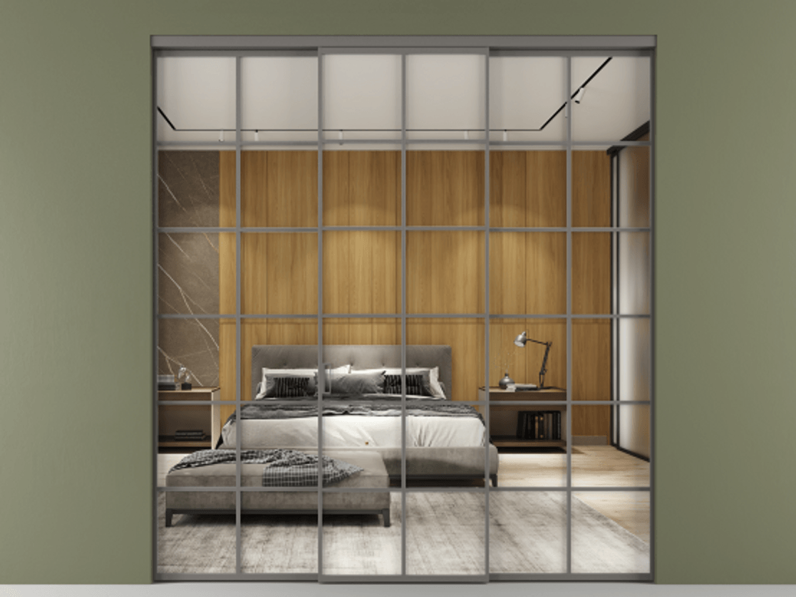 Перегородка Формато внутри проёма 3 створки АЛПР 040.05 Алюминий классический серый Двустороннее зеркало, триплекс , триплекс 6 мм. Цена 254825 ₽ 1. Полотно 3 шт. (800/2100 мм)
2. Комплект установки раздвижной системы
3. Базовый комплект фурнитуры
4.Ручка Рондо. Фабрика дверей Волховец 8 (800) 551 43 19 Перегородка Формато внутри проёма 3 створки АЛПР 040.05 Алюминий классический серый Двустороннее зеркало, триплекс , триплекс 6 мм Цена 254825 ₽ | Volhovec