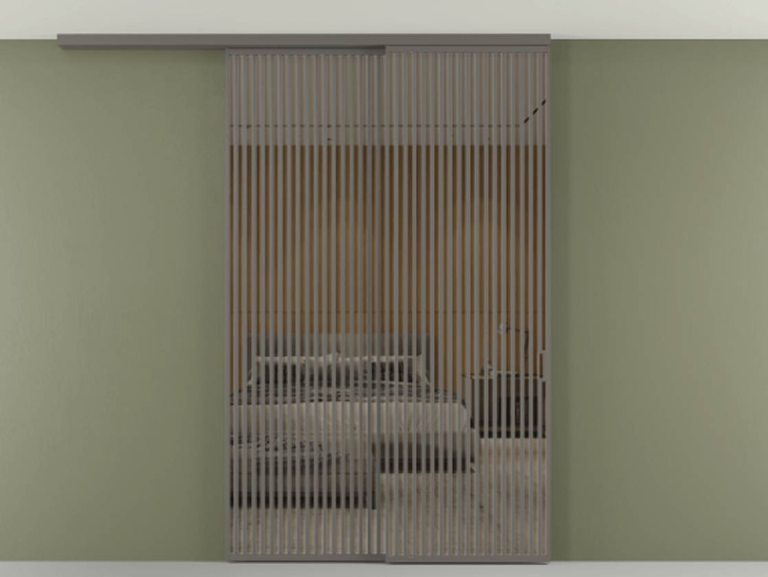 Перегородка Формато вдоль стены на потолок 2 створки с синхронным механизмом АЛПР 040.06 Алюминий классический серый Рефлективное бронзовое стекло "Стопсол", калёное. Цена 463256 ₽ 1. Полотно 2 шт. (800/2100 мм)
2. Комплект установки раздвижной системы
3. Базовый комплект фурнитуры
4.Ручка Рондо. Фабрика дверей Волховец 8 (800) 551 43 19 Перегородка Формато вдоль стены на потолок 2 створки с синхронным механизмом АЛПР 040.06 Алюминий классический серый Рефлективное бронзовое стекло "Стопсол", калёное Цена 463256 ₽ | Volhovec