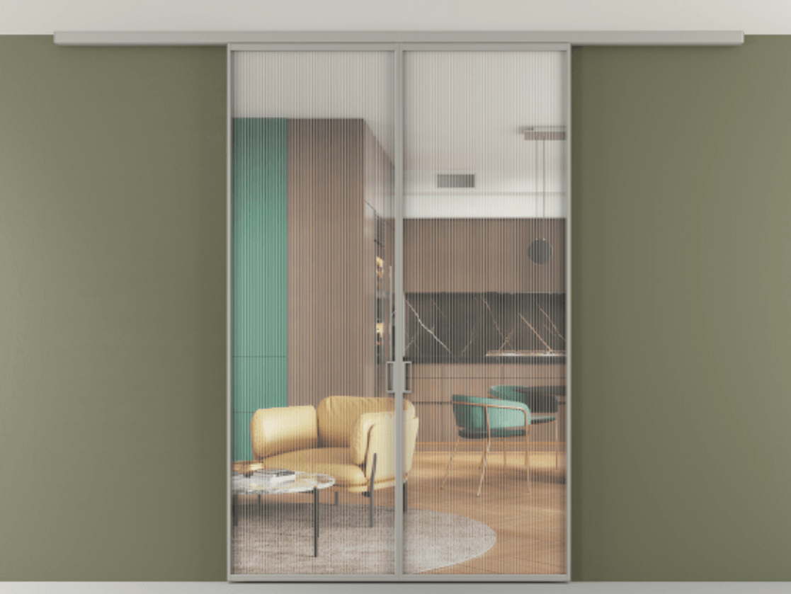 Перегородка Формато вдоль стены на потолок 2 створки АЛПР 040.01 Алюминий нейтральный серый Рифлёное стекло "Мору", триплекс. Цена 198172 ₽ 1. Полотно 2 шт. (800/2100 мм)
2. Комплект установки раздвижной системы
3. Базовый комплект фурнитуры
4.Ручка Рондо. Фабрика дверей Волховец 8 (800) 551 43 19 Перегородка Формато вдоль стены на потолок 2 створки АЛПР 040.01 Алюминий нейтральный серый Рифлёное стекло "Мору", триплекс Цена 198172 ₽ | Volhovec