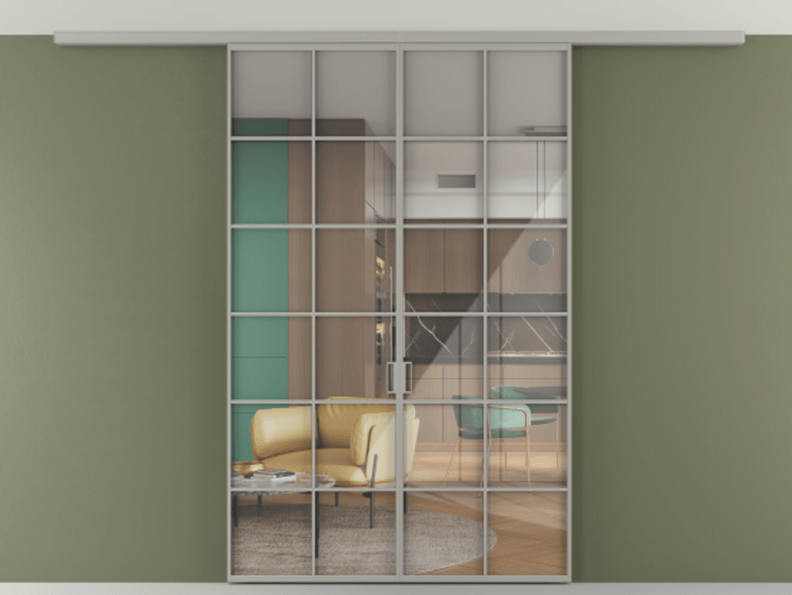 Перегородка Формато вдоль стены на потолок 2 створки АЛПР 040.05 Алюминий нейтральный серый Рефлективное прозрачное стекло "Стопсол", калёное. Цена 221404 ₽ 1. Полотно 2 шт. (800/2100 мм)
2. Комплект установки раздвижной системы
3. Базовый комплект фурнитуры
4.Ручка Рондо. Фабрика дверей Волховец 8 (800) 551 43 19 Перегородка Формато вдоль стены на потолок 2 створки АЛПР 040.05 Алюминий нейтральный серый Рефлективное прозрачное стекло "Стопсол", калёное Цена 221404 ₽ | Volhovec