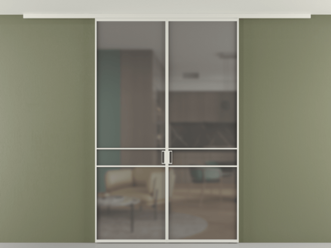 Перегородка Формато вдоль стены на потолок 2 створки АЛПР 040.02 Алюминий Белый Сатинированное серое стекло, триплекс. Скрытый короб БЕЛ Цена 179575 ₽ 1. Полотно 2 шт. (800/2100 мм)
2. Комплект установки раздвижной системы
3. Базовый комплект фурнитуры
4.Ручка Рондо. Фабрика дверей Волховец 8 (800) 551 43 19 Перегородка Формато вдоль стены на потолок 2 створки АЛПР 040.02 Алюминий Белый Сатинированное серое стекло, триплекс Цена 179575 ₽ | Volhovec