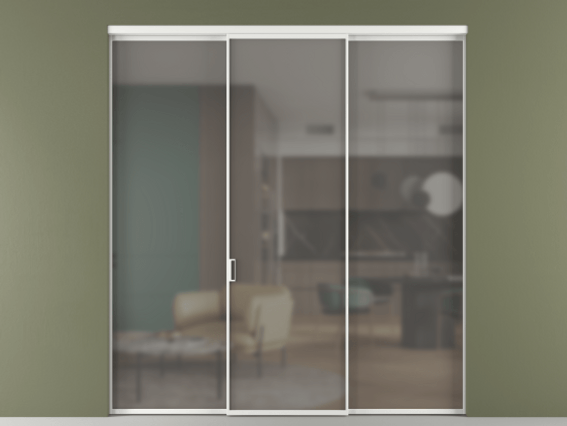 Перегородка Формато внутри проёма 3 створки АЛПР 040.01 Алюминий белоснежный Сатинированное серое стекло, триплекс. Цена 225125 ₽ 1. Полотно 3 шт. (800/2100 мм)
2. Комплект установки раздвижной системы
3. Базовый комплект фурнитуры
4.Ручка Рондо. Фабрика дверей Волховец 8 (800) 551 43 19 Перегородка Формато внутри проёма 3 створки АЛПР 040.01 Алюминий белоснежный Сатинированное серое стекло, триплекс Цена 225125 ₽ | Volhovec