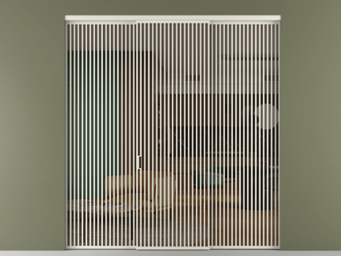 Перегородка Формато внутри проёма 3 створки АЛПР 040.06 Алюминий Белый Прозрачное бронзовое стекло, триплекс. Скрытый короб БЕЛ Цена 437900 ₽ 1. Полотно 3 шт. (800/2100 мм)
2. Комплект установки раздвижной системы
3. Базовый комплект фурнитуры
4.Ручка Рондо. Фабрика дверей Волховец 8 (800) 551 43 19 Перегородка Формато внутри проёма 3 створки АЛПР 040.06 Алюминий Белый Прозрачное бронзовое стекло, триплекс Цена 437900 ₽ | Volhovec